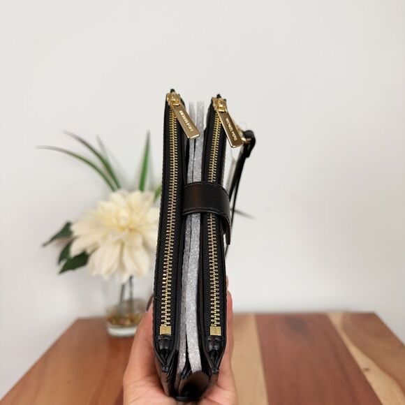 NWT Michael Kors Jet Set Travel Large Double Zip Wristlet Graphic Logo - Picture 5 of 7